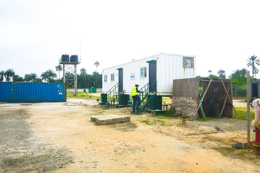 The site office at the Apani facility