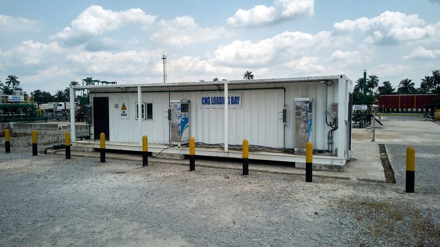 The CNG loading bay at the Apani facility