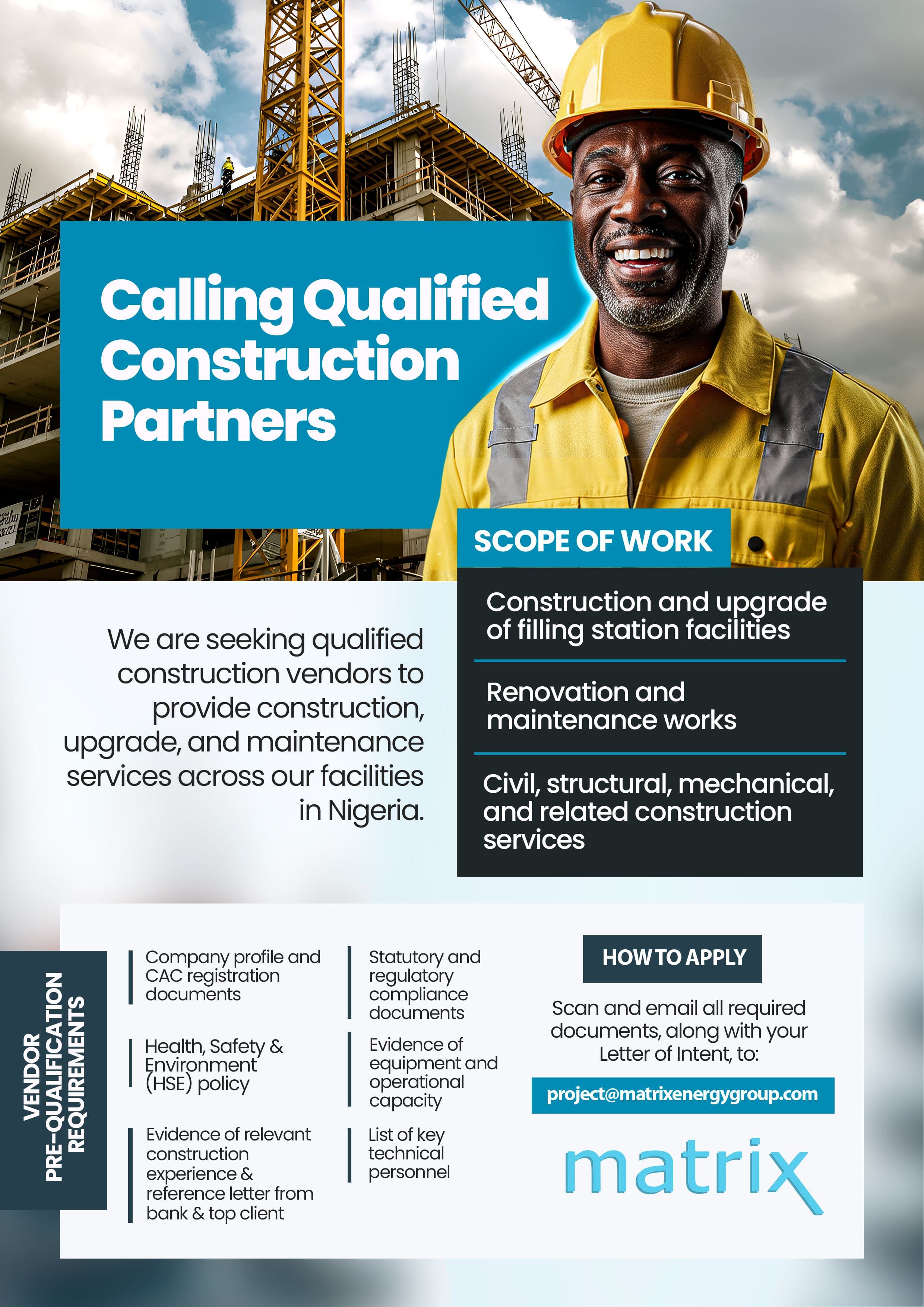 Calling Qualified Construction Partners